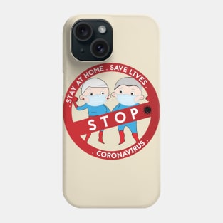 Stop coronavirus - seniors 1 Phone Case