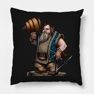 Dwarf Engineer Vintage Pillow