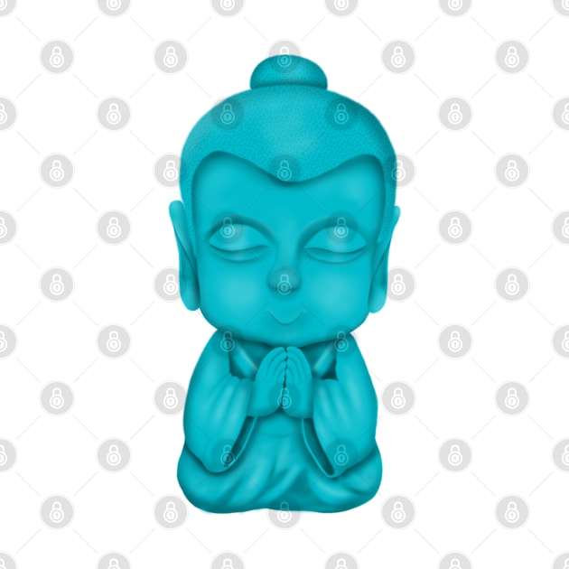 Blue Buddha statue by Manxcraft