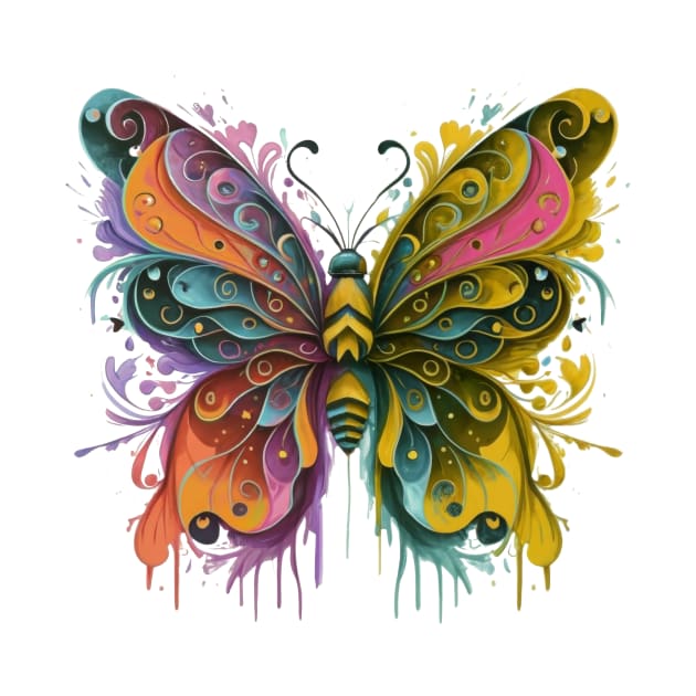 Butterfly Design Digital Painting by byNIKA