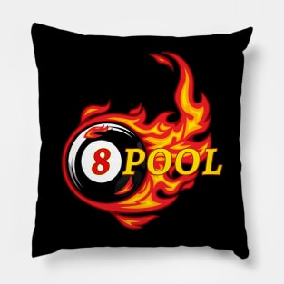 8 Ball 8 Pool Fire Billiards Pillow