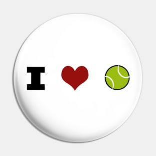 I love tennis Pin