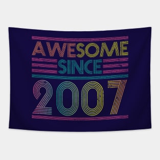 Awesome Since 2007 // Funny & Colorful 2007 Birthday Tapestry