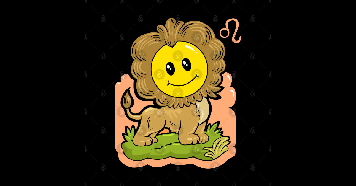 Smiley Leo - Leo Sign Funny - Sticker | TeePublic