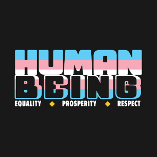 Human Being - Equality/Prosperity/Respect - Trans T-Shirt