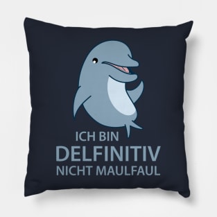 Funny dolphin communicates Pillow