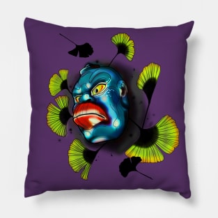 Karasu Tengu, Japanese folklore Youkai by blacklinesw9 Pillow