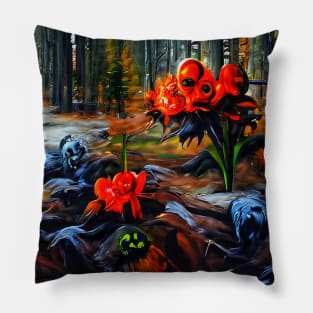 Halloween Flower Art Pillow