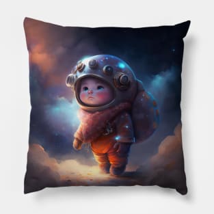 Exploring the Stars: A Boy's Dream Come True - Cosmic Cuties #4 Pillow