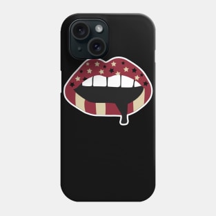 Red and Gold Lips Phone Case