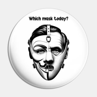 Choice of Faces Tee - Daily Mask Dilemma!  Which mask today? Pin