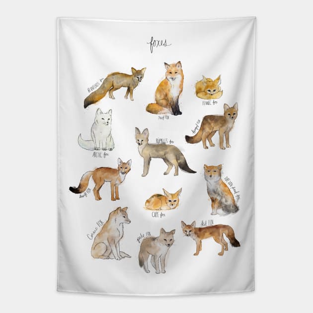 Foxes Tapestry by Amy Hamilton