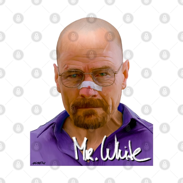 Breaking Bad - Mr White signed portrait by Nonesz Workshop