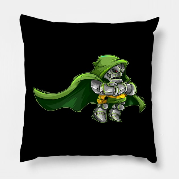 Dr. Doom Pillow by vancamelot