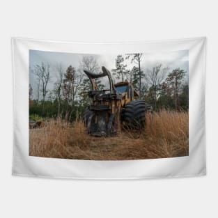 Forestry feller buncher Tapestry