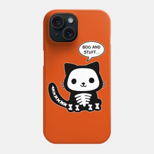 Halloween skelton cat Phone Case