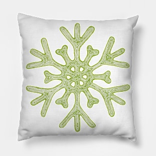 Snowflake (green) Pillow