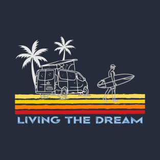 Van Life Surfing Guy Living the Dream T-Shirt