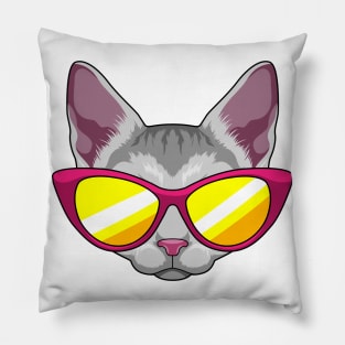 Cat with Sunglasses Pillow