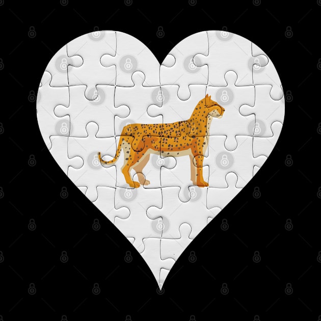 Jigsaw  Jaguar Heart Design - Wild Animal Jaguar by giftideas