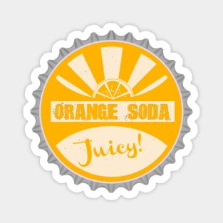 Orange Soda Bottle Cap Magnet