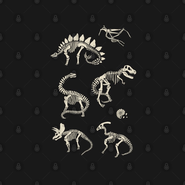 Excavated Dinosaur Fossils by latheandquill