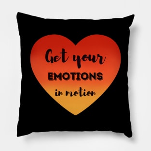 Get your emotions in motion - red and orange gradient heart Pillow