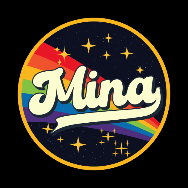 Mina // Rainbow In Space Vintage Style by LMW Art