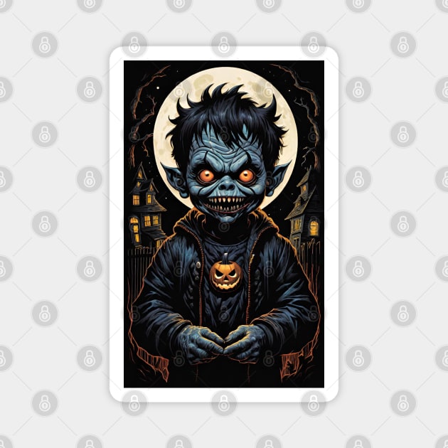 Trick or Treat Devil Boy Magnet by Grave Digs