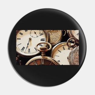 Vintage Pocket Watches Pin