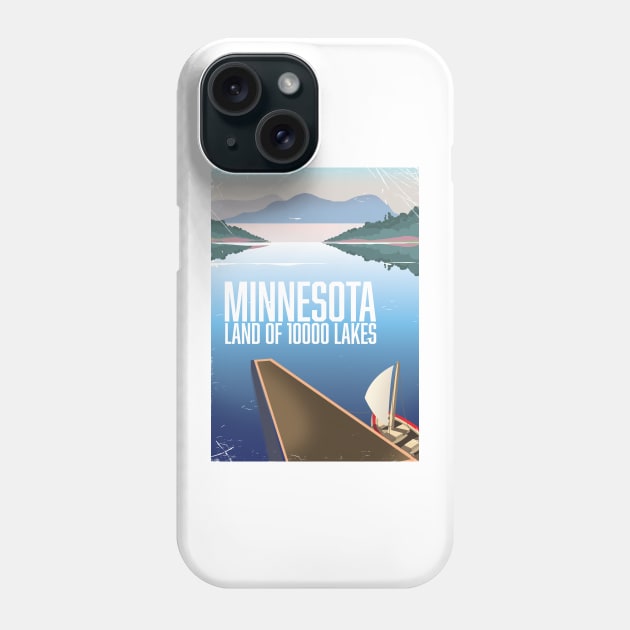 Minnesota Travel poster Phone Case by nickemporium1