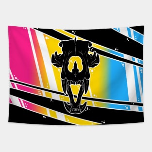 Pan Pride Skull - Bear Tapestry