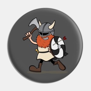 Viking Berserker Cartoon (Player 7 / grey) Pin