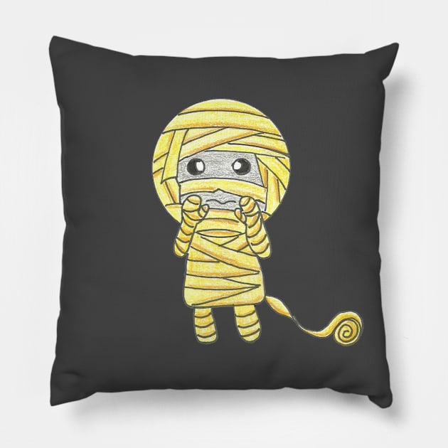 Mummy Pillow by Loose Tangent Arts