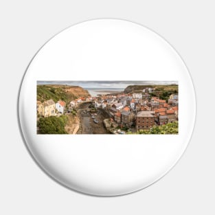 Staithes Village Panoramic Pin