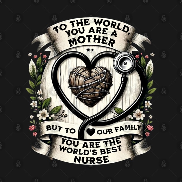 Mother's day MOM world's best nurse. by TaansCreation 