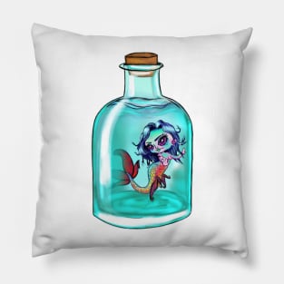 Mermaid in a Bottle Pillow