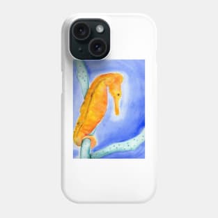 Seahorse Watercolor Painting Phone Case