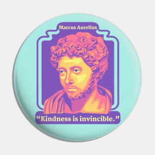 Marcus Aurelius Portrait and Quote Pin