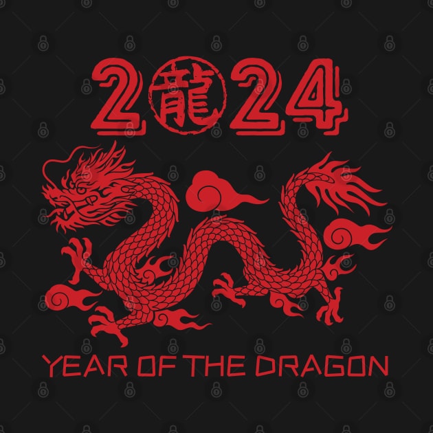 Year Of The Dragon 2024 Zodiac Happy Chinese New Year 2024 by DenverSlade