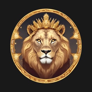 Regal Lion with Crown no.9 T-Shirt