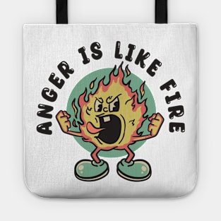 vintage fire mascot character Tote