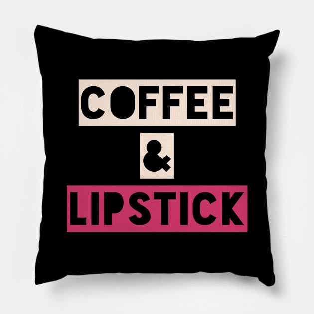 COFFEE & LIPSTICK Pillow by Boga