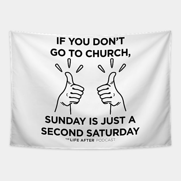 Second Saturday | White Items Tapestry by thelifeafter