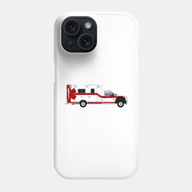 White F450 Type I ambulance with red star of life Phone Case by BassFishin
