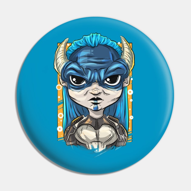 Pop Culture Caricature #16 - Proxima Midnight Pin by yazgar