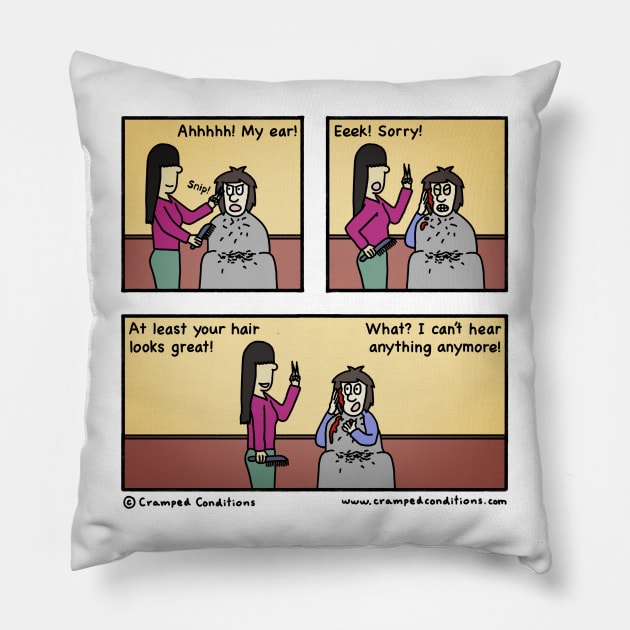 Haircut Pillow by crampedconditions