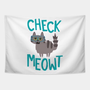 Check Meowt Cats Tapestry