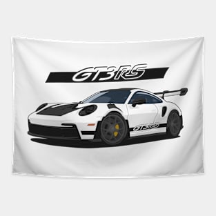 Car 911 gt3 rs white black Tapestry