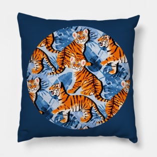 Tropical Tiger Cub Jungle Pillow